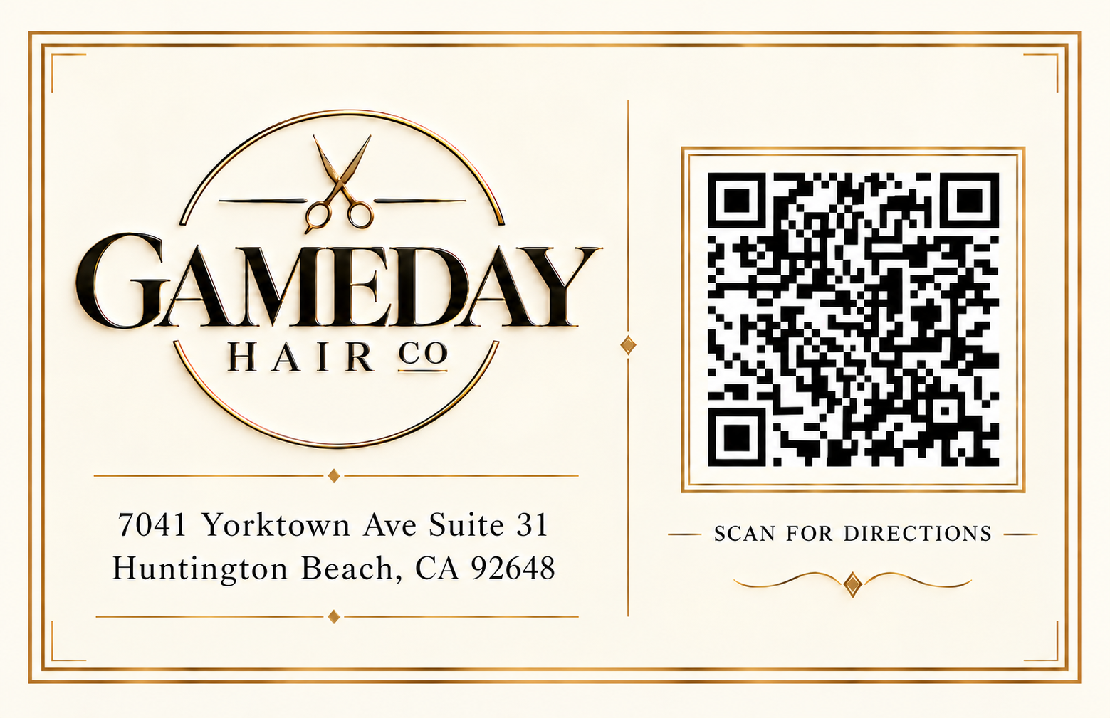 Game Day Hair Co. barber shop logo